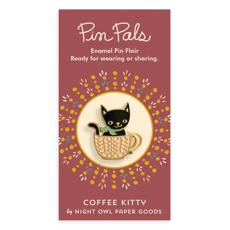 Coffee Kitty Enamel Pin