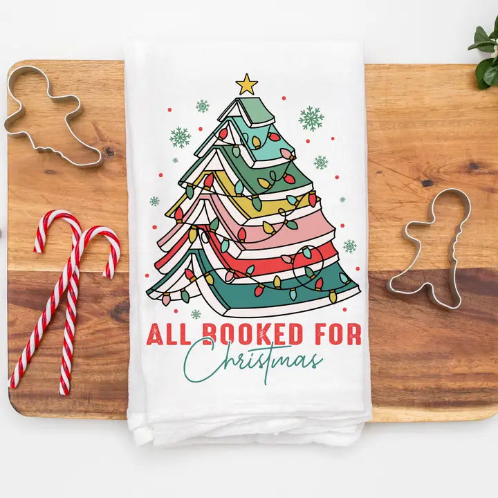 All Booked for Christmas Kitchen Towel