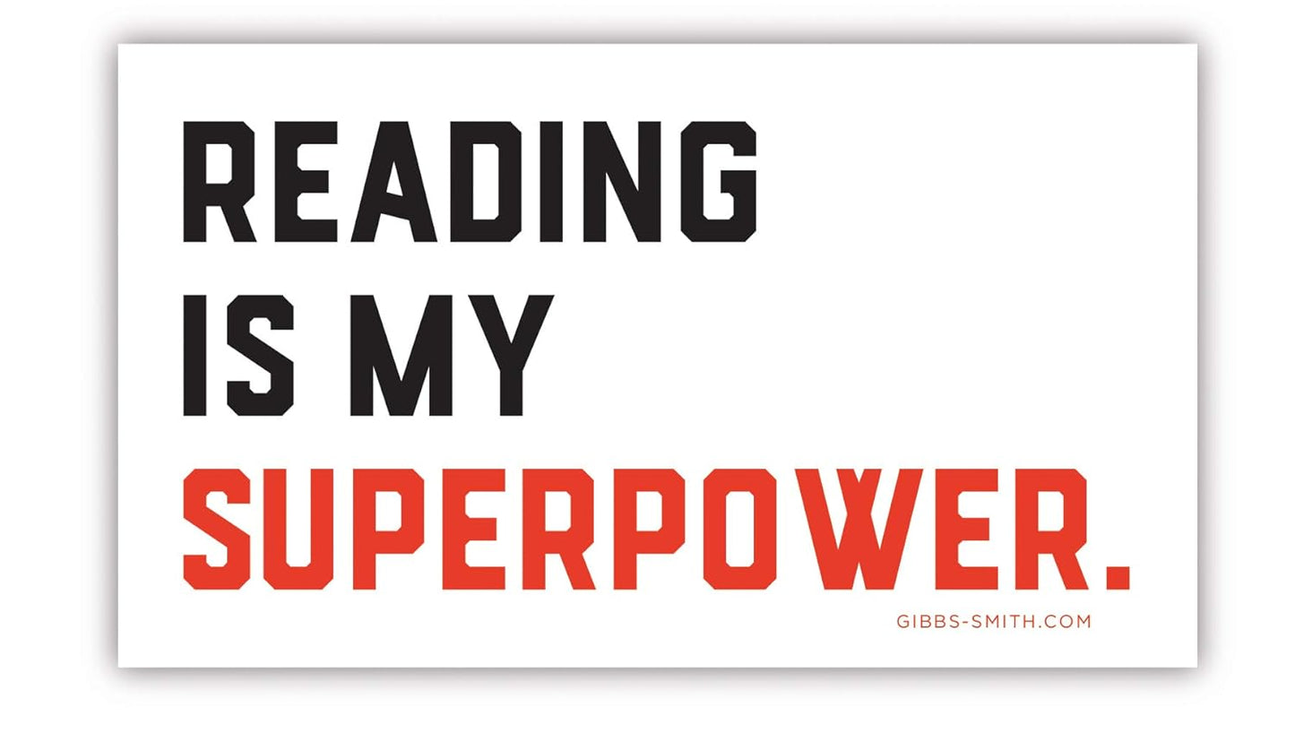 Reading Is My Superpower Vinyl Sticker