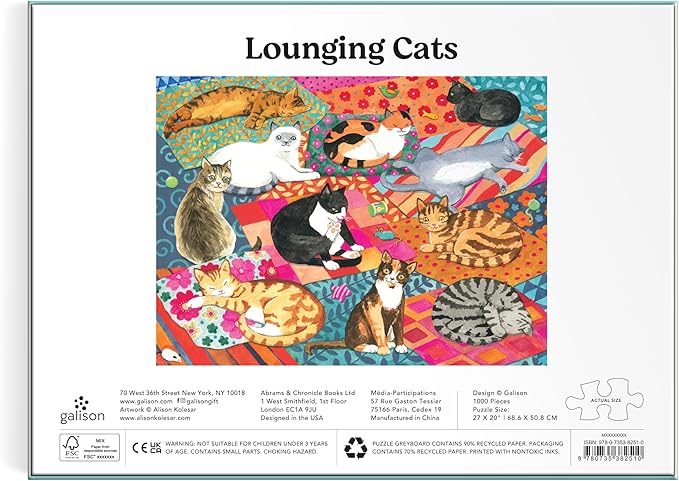 Lounging Cats Puzzle (1000 Pieces)