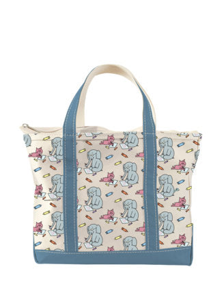 Mo Willems' Elephant & Piggie Large Zippered Tote Bag