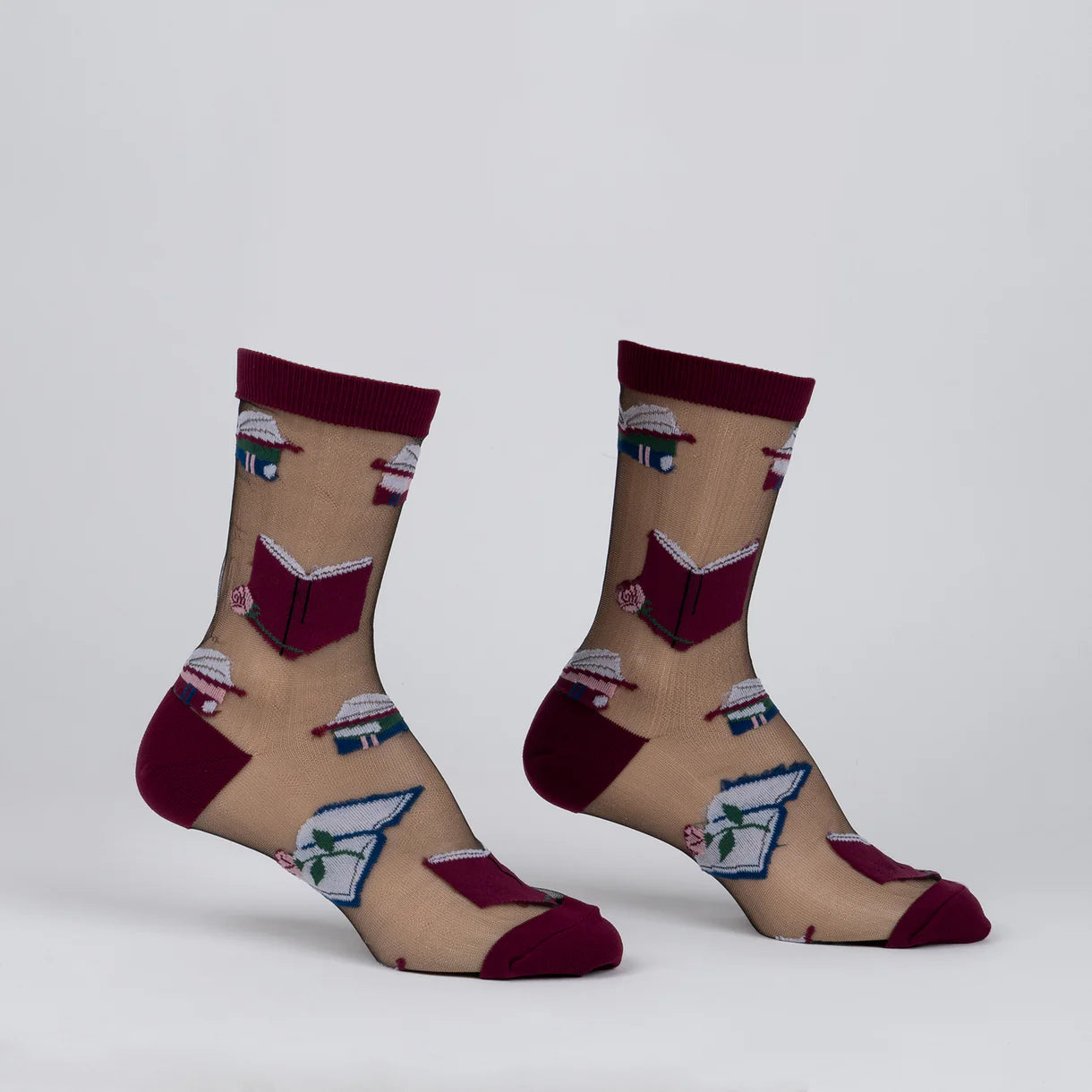 Novel Idea Sheer Crew Socks Women
