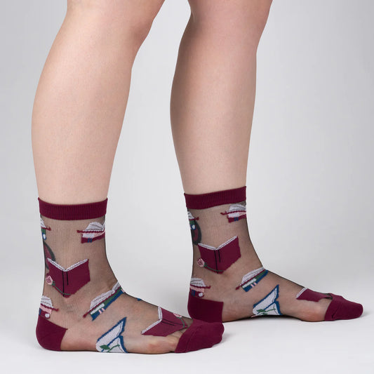 Novel Idea Sheer Crew Socks