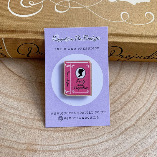 Pride and Prejudice Book Wooden Pin