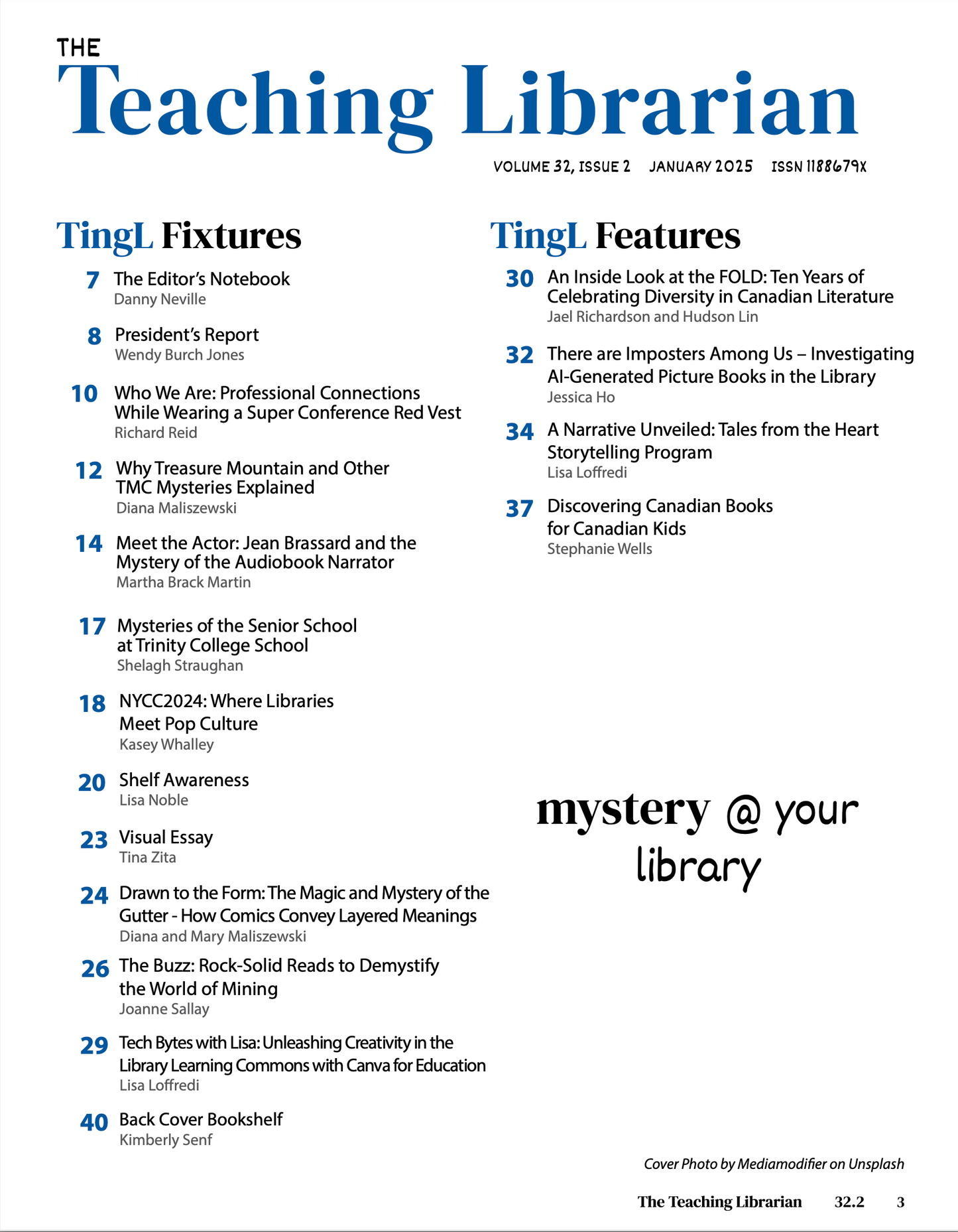The Teaching Librarian (TingL) Magazine - Volume 32.2