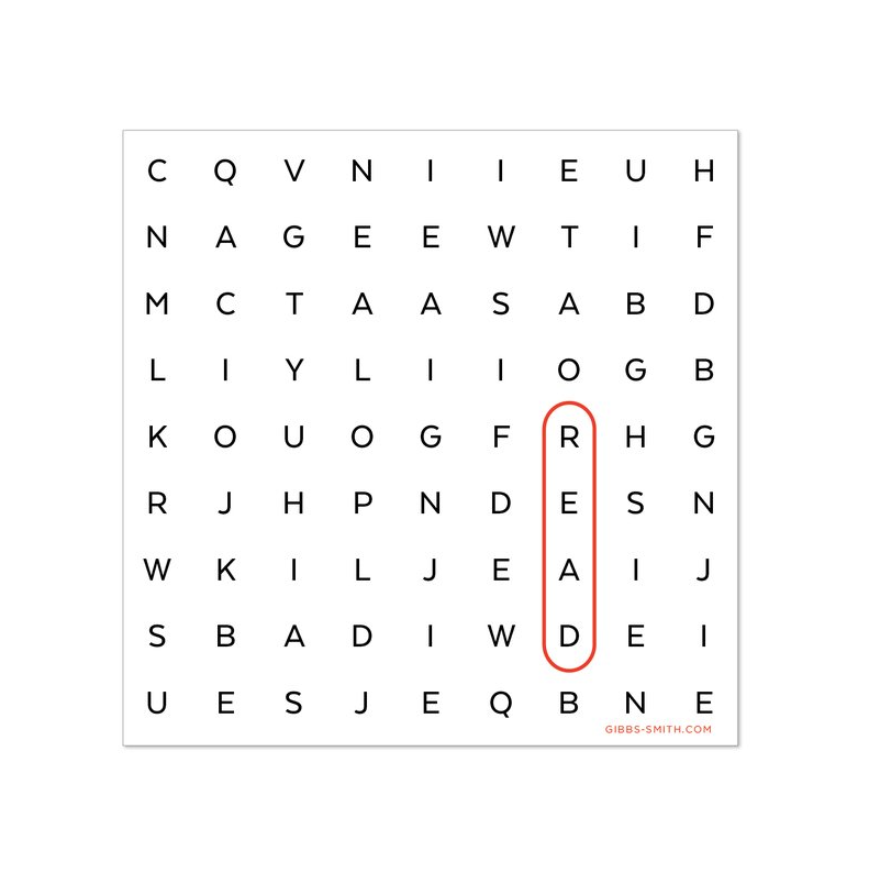 Word Search Vinyl Sticker