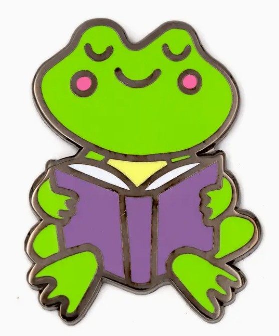 Reading Frog Enamel Pin