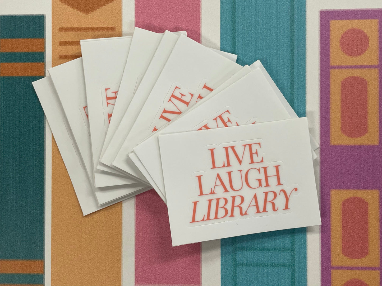 Live, Laugh, Library Sticker