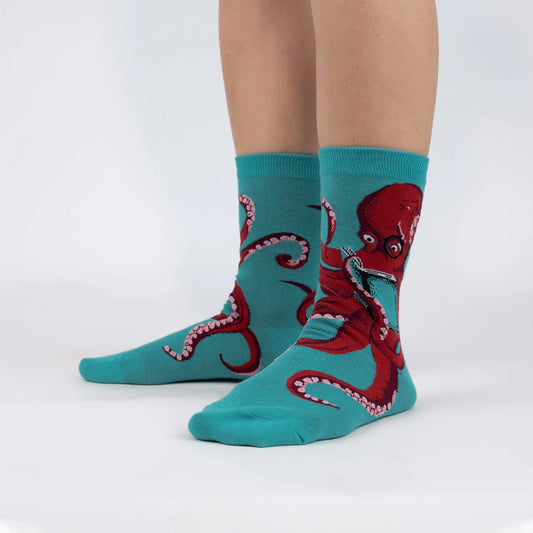 The Octive Reader Crew Socks (Small/Women's)