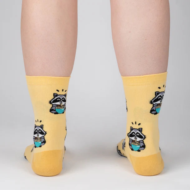I Just Love Raccoons and Ramen, OK? Crew Socks
