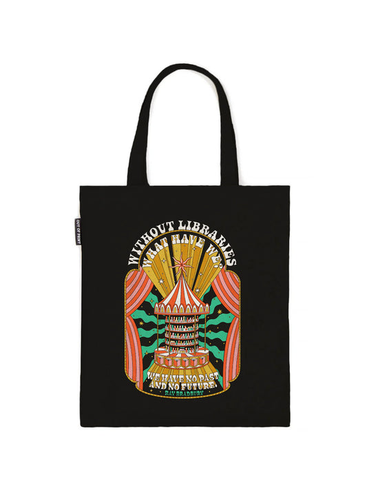 Ray Bradbury: Without Libraries tote bag