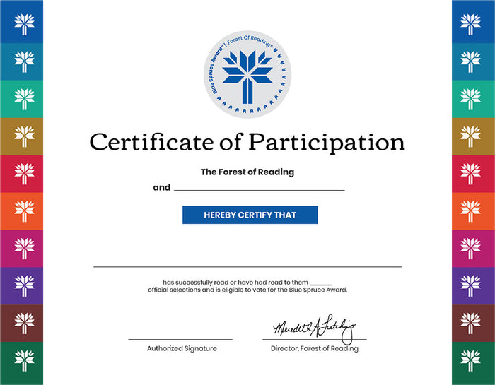 Blue Spruce Certificates (10/Pack)
