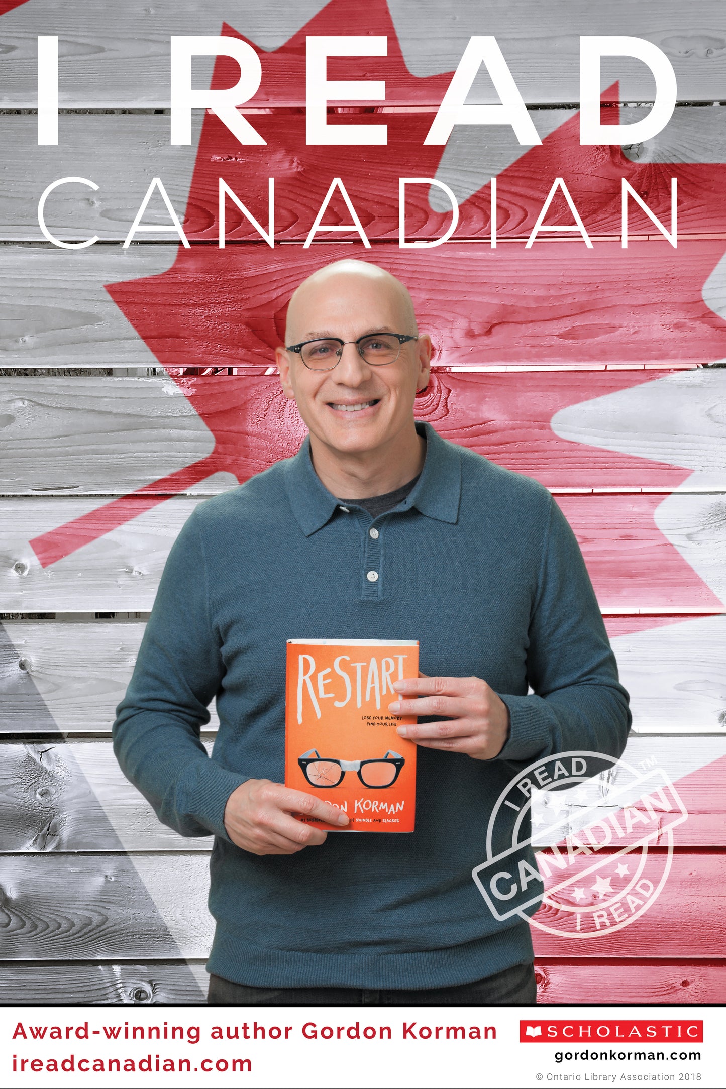 Gordon Korman Poster - I Read Canadian