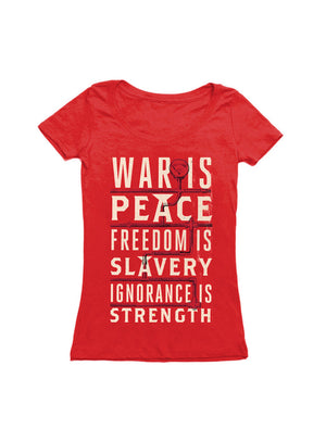 War is Peace T-Shirt-T-Shirt-Out of Print-Women's-Small-The Library Marketplace