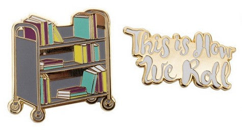 Book Truck Enamel Pin Set - The Library Marketplace