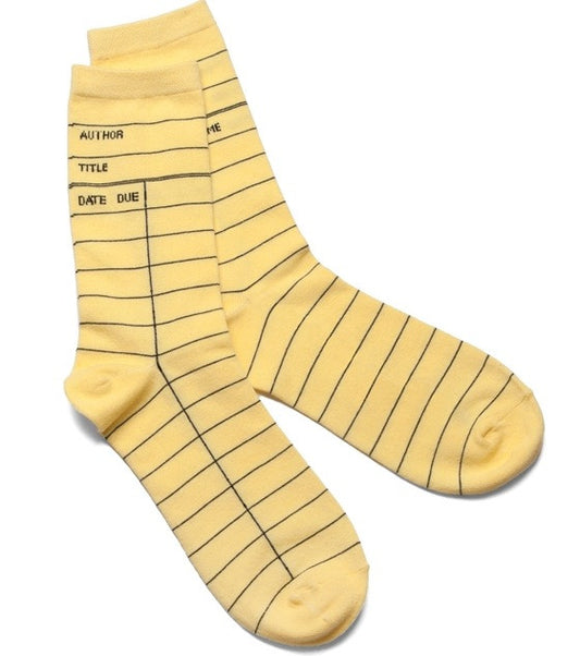 Library Card Socks (Yellow) - The Library Marketplace