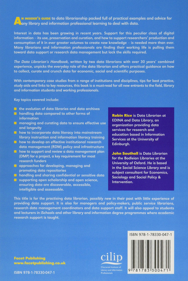 The Data Librarian's Handbook