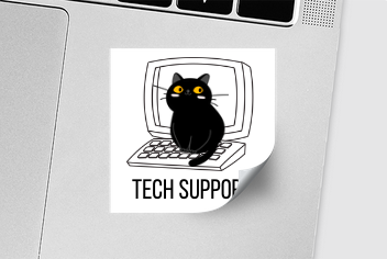 Tech Support Techie Sticker