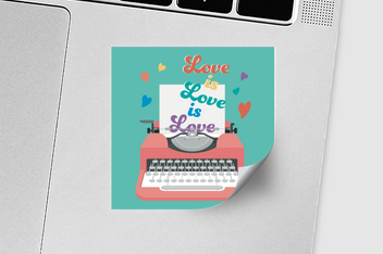 Love is Love is Love Pride Sticker