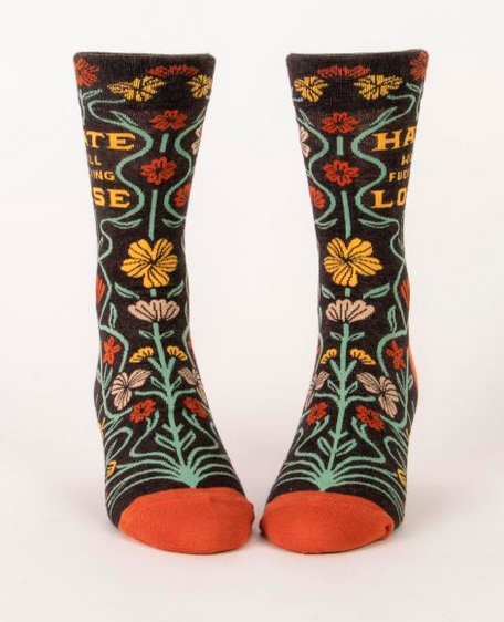 Hate Will F*cking Lose Men's Crew Socks