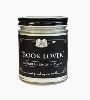 Book Lover Literary Glass Candle 9 oz