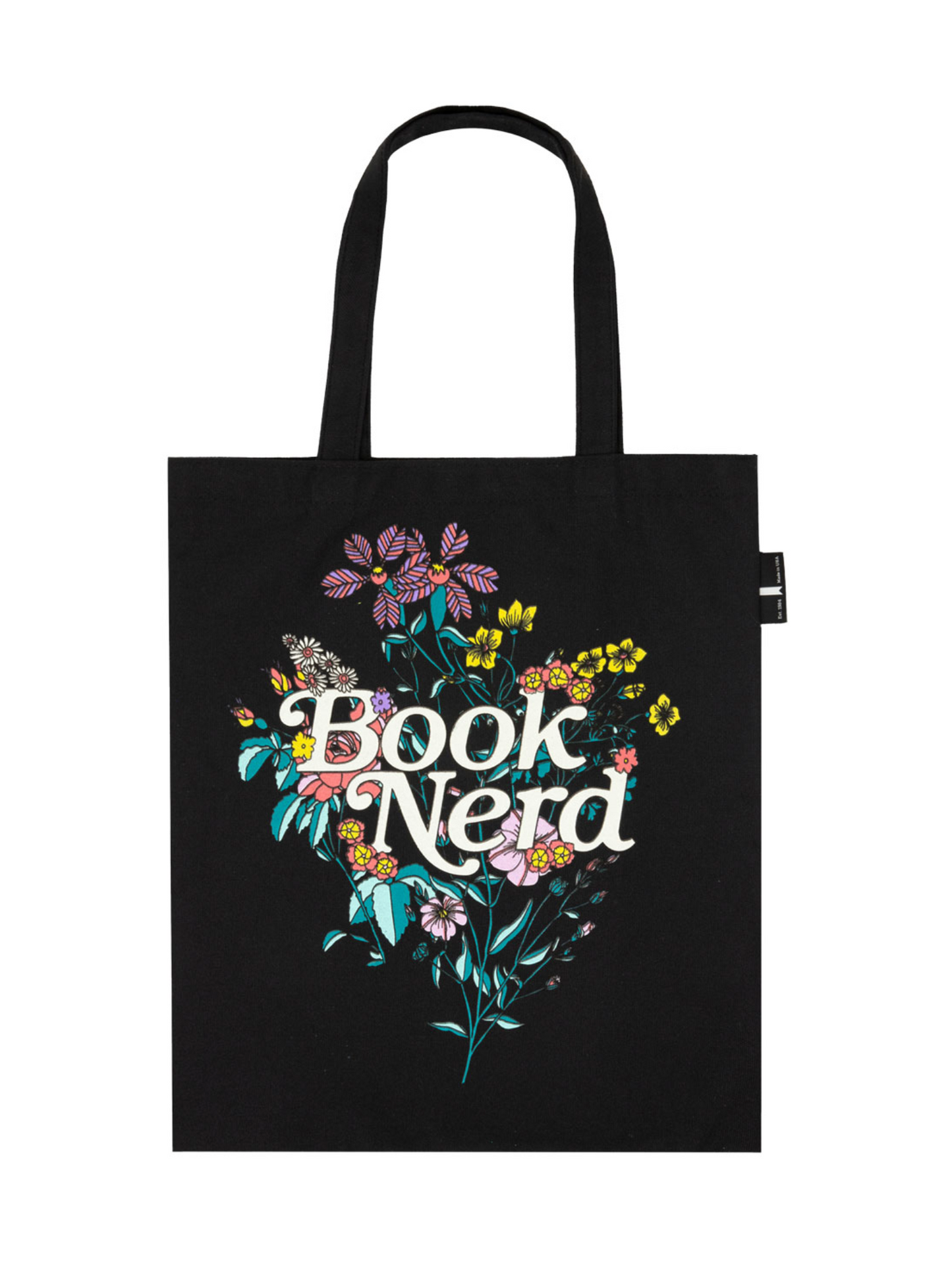 Book Nerd Floral tote bag