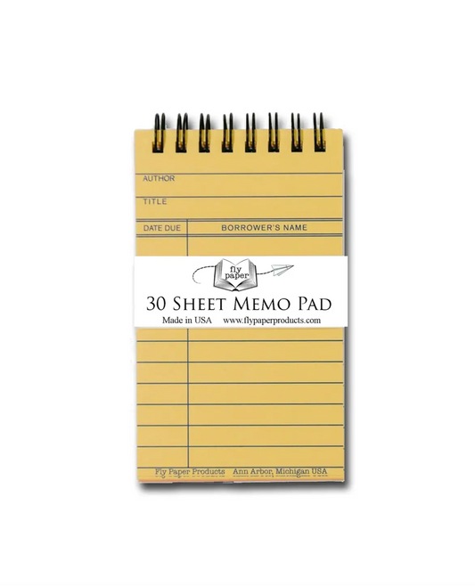 Vintage Nostalgia Library Card Memo Pad