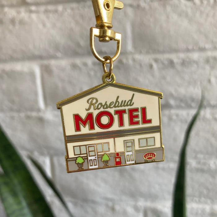 Schitt's Creek Rosebud Motel keychain / purse charm
