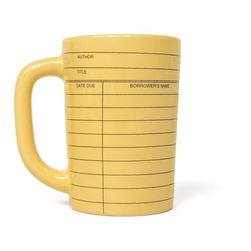 Library Card Mug (Yellow)