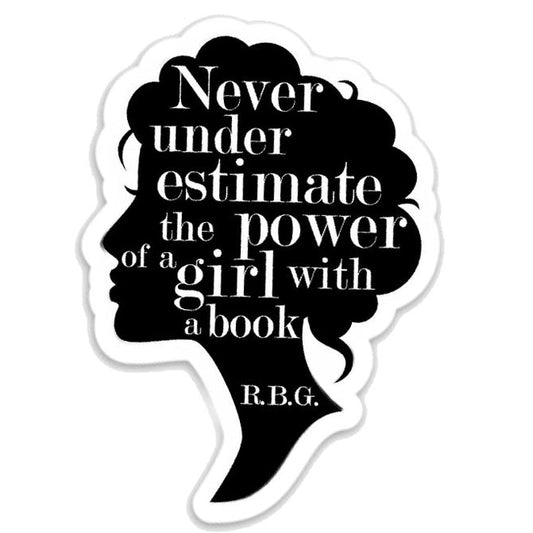 The Power of A Girl with A Book Vinyl Sticker