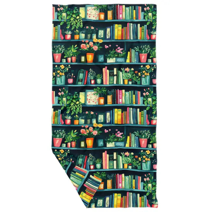 House Plants and Books Double Sided Waffle Dish Towel