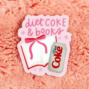 Diet Coke & Books Decal Sticker