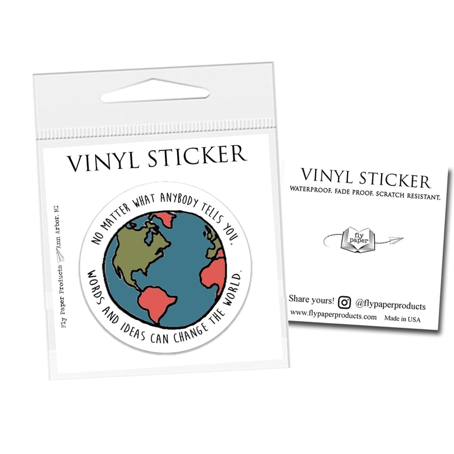 Words and Ideas Vinyl Sticker