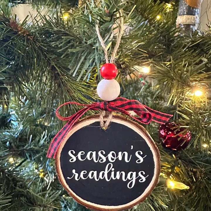 Bookish Saying Christmas Ornament