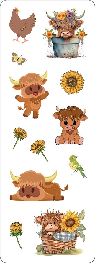 Highland Cows Stickers