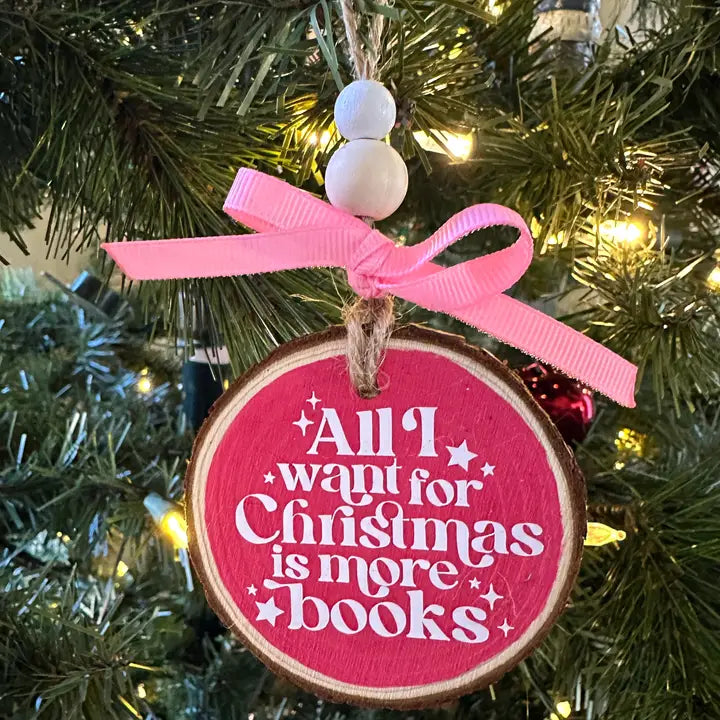Bookish Saying Christmas Ornament