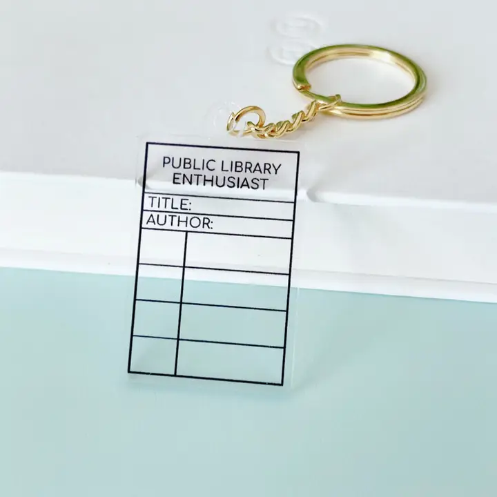 Cute Library Keychains Transparent Library Enthusiast Keychain – The Library Marketplace