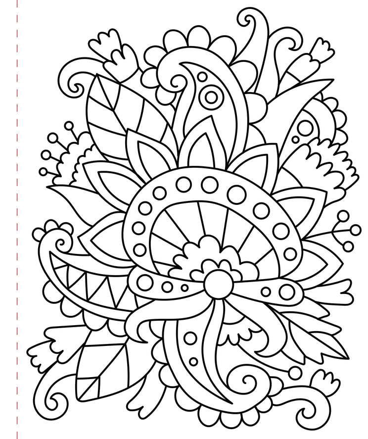 Stress Relief Large Print Coloring Book