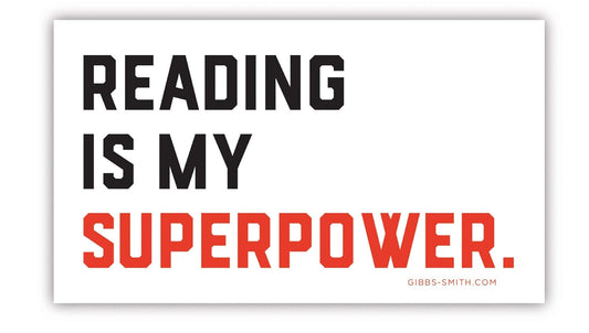 Reading Is My Superpower Vinyl Sticker
