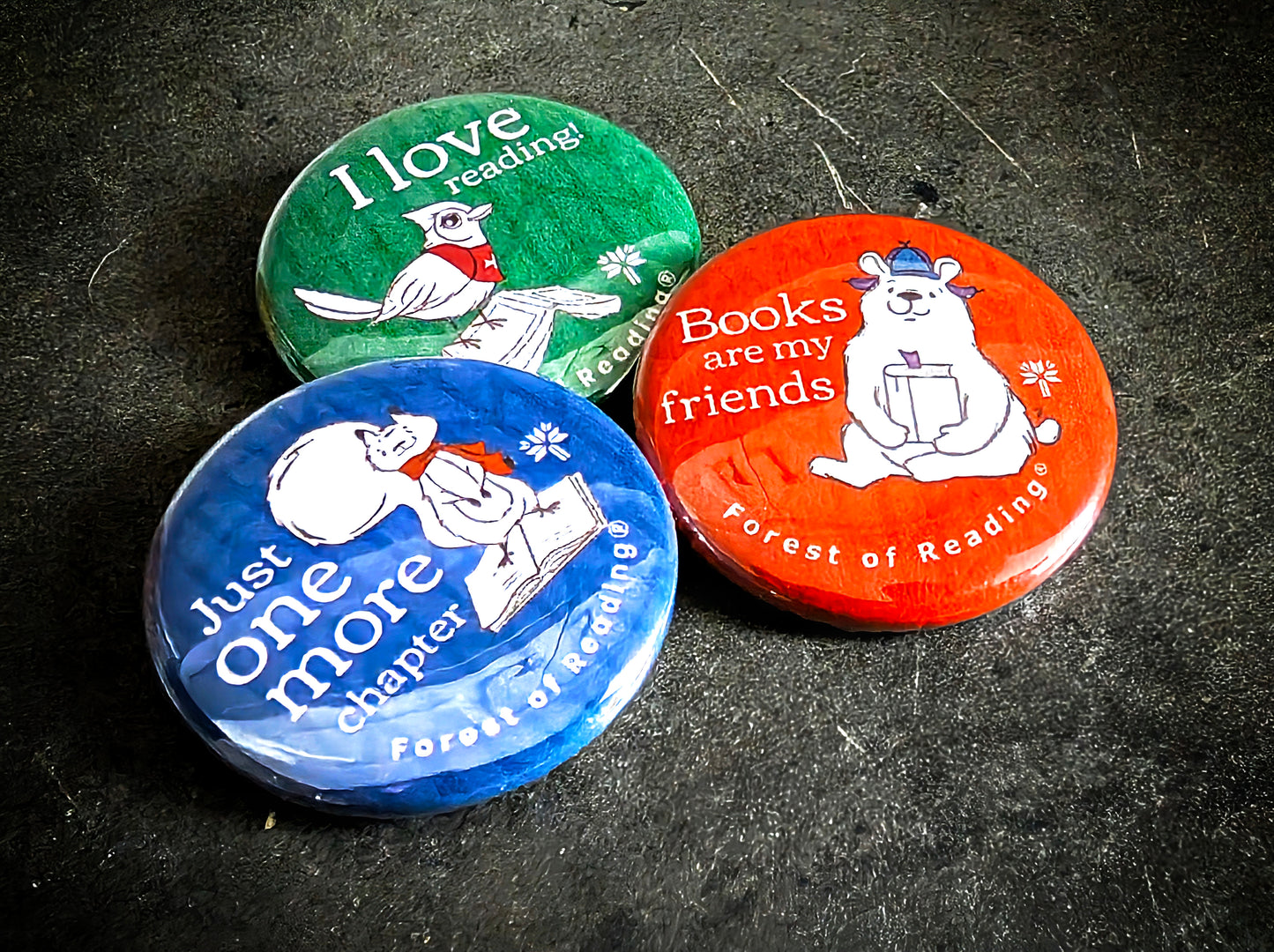 Forest of Reading Critter Buttons