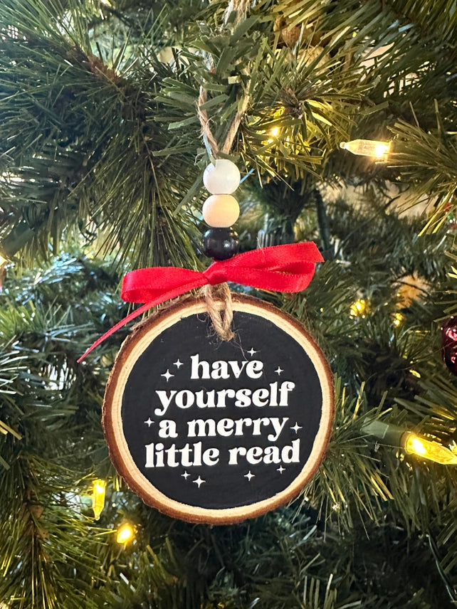 Bookish Saying Christmas Ornament