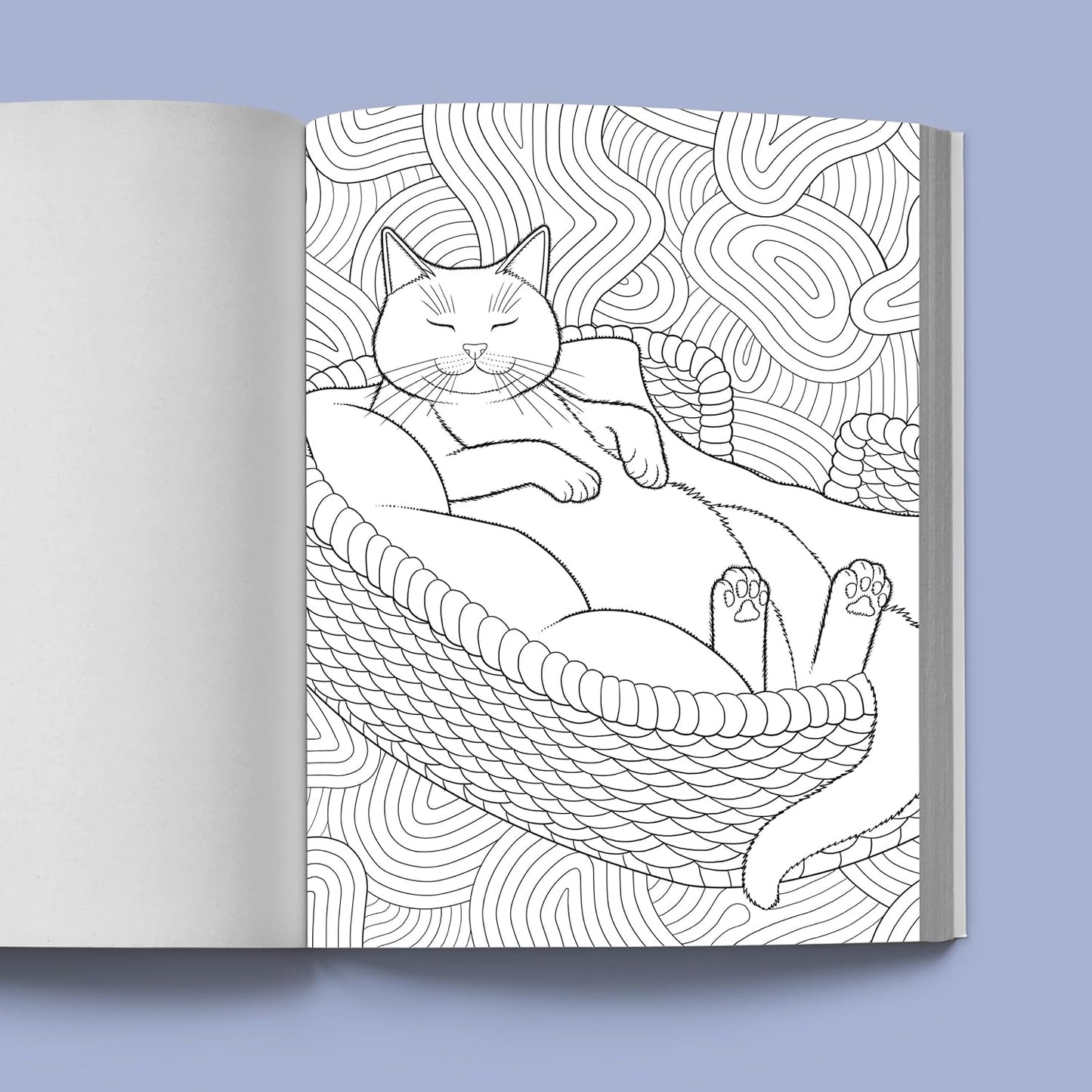 Stress Relief Cat Coloring Book