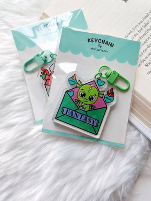 Read More Library Books Keychain