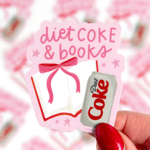 Diet Coke & Books Decal Sticker