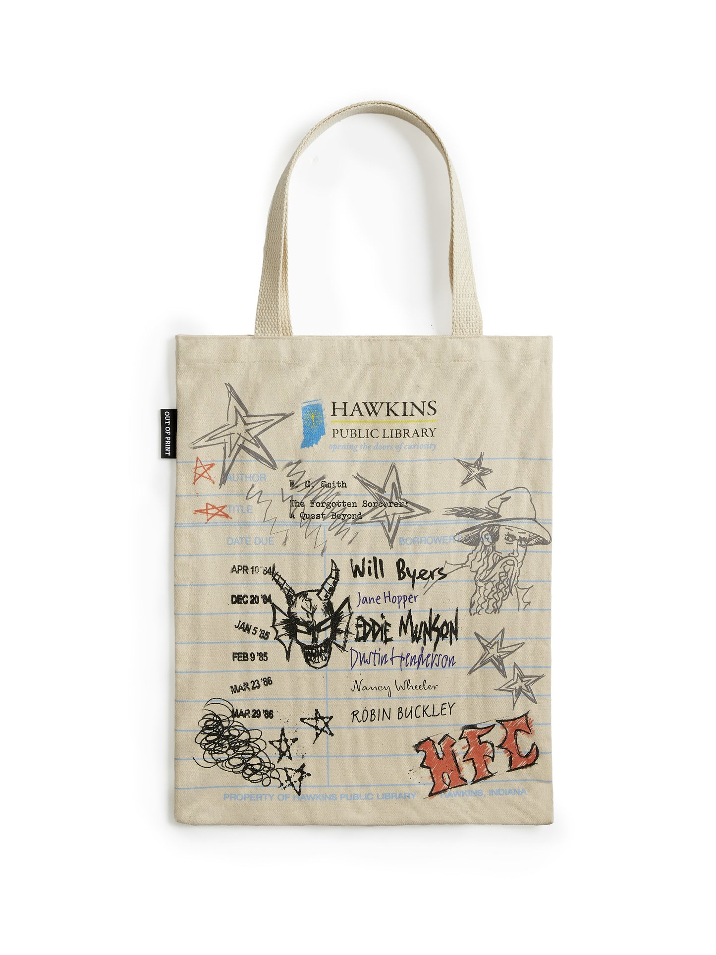 Stranger Things: Hawkins Public Library Tote Bag