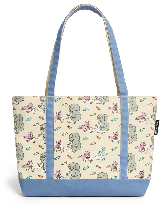 Mo Willems's Elephant & Piggie Large Zippered Tote