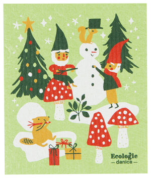 Gnome for Holidays Swedish Sponge Cloth