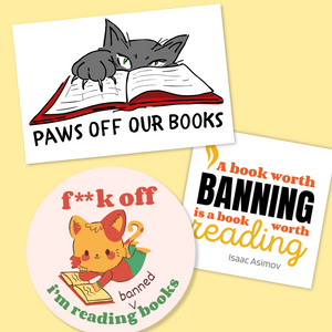 Freedom to Read Sticker Pack - 3 Designs