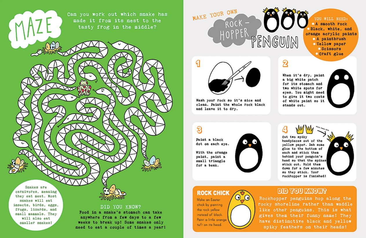 Kids Unplugged: Animal Adventures Activity Book