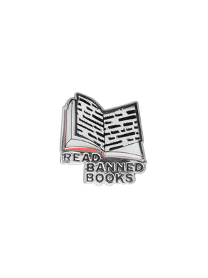 Read Banned Books Enamel Pin